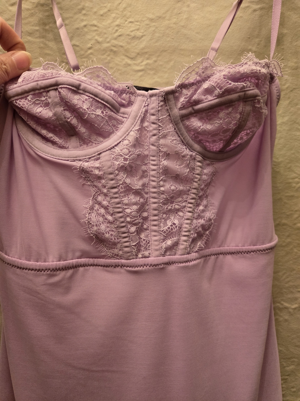 NWT Urban Outfitters Lavender Lace Bustier Mini Dress XS Fairycore - Picture 12 of 13